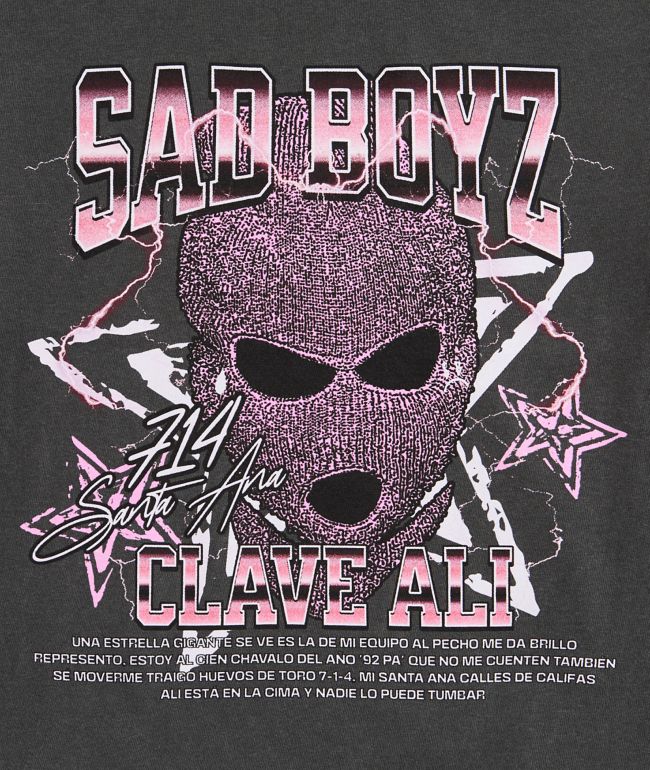 $AD BOYZ by Junior H Kids Clave Ali Charcoal T-Shirt