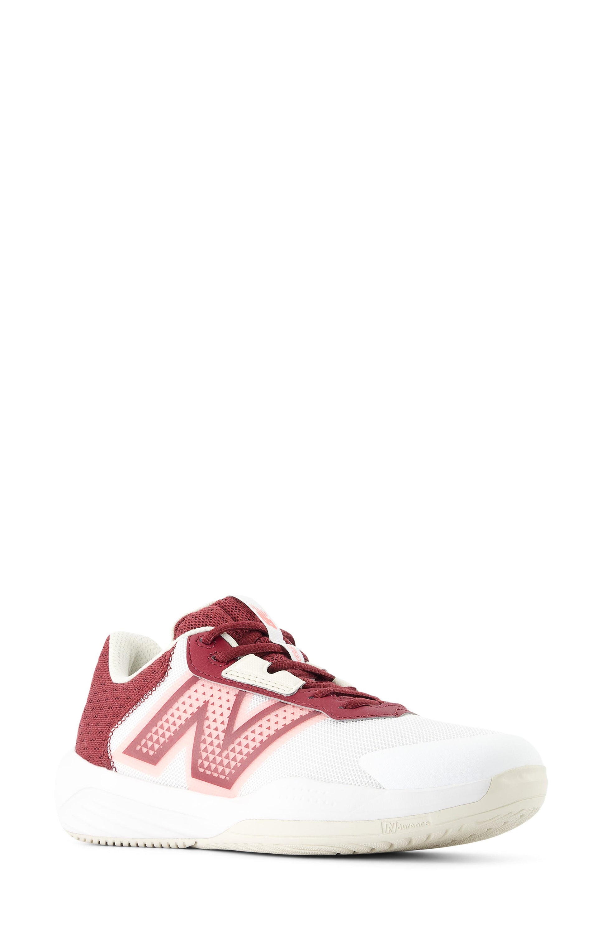 WHITE/ MONARCH BURGUNDY