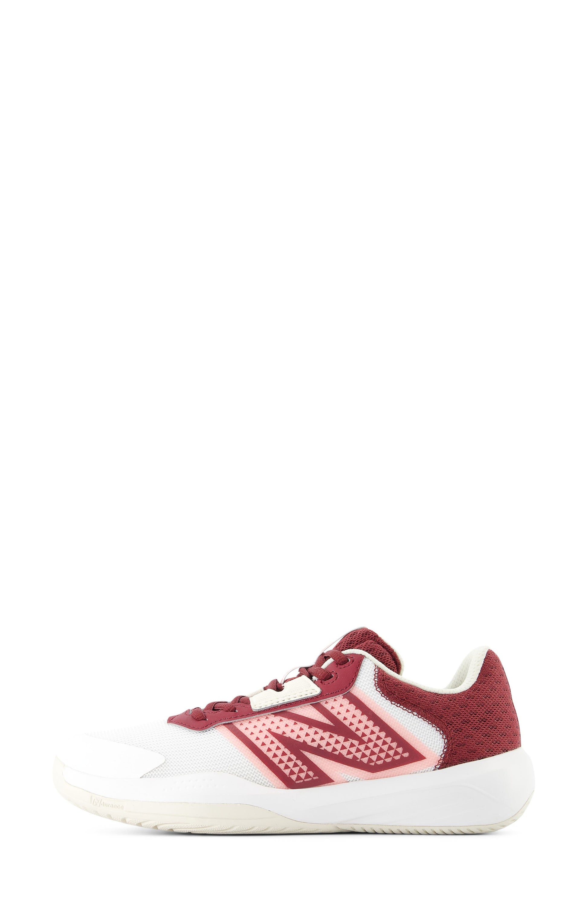 WHITE/ MONARCH BURGUNDY