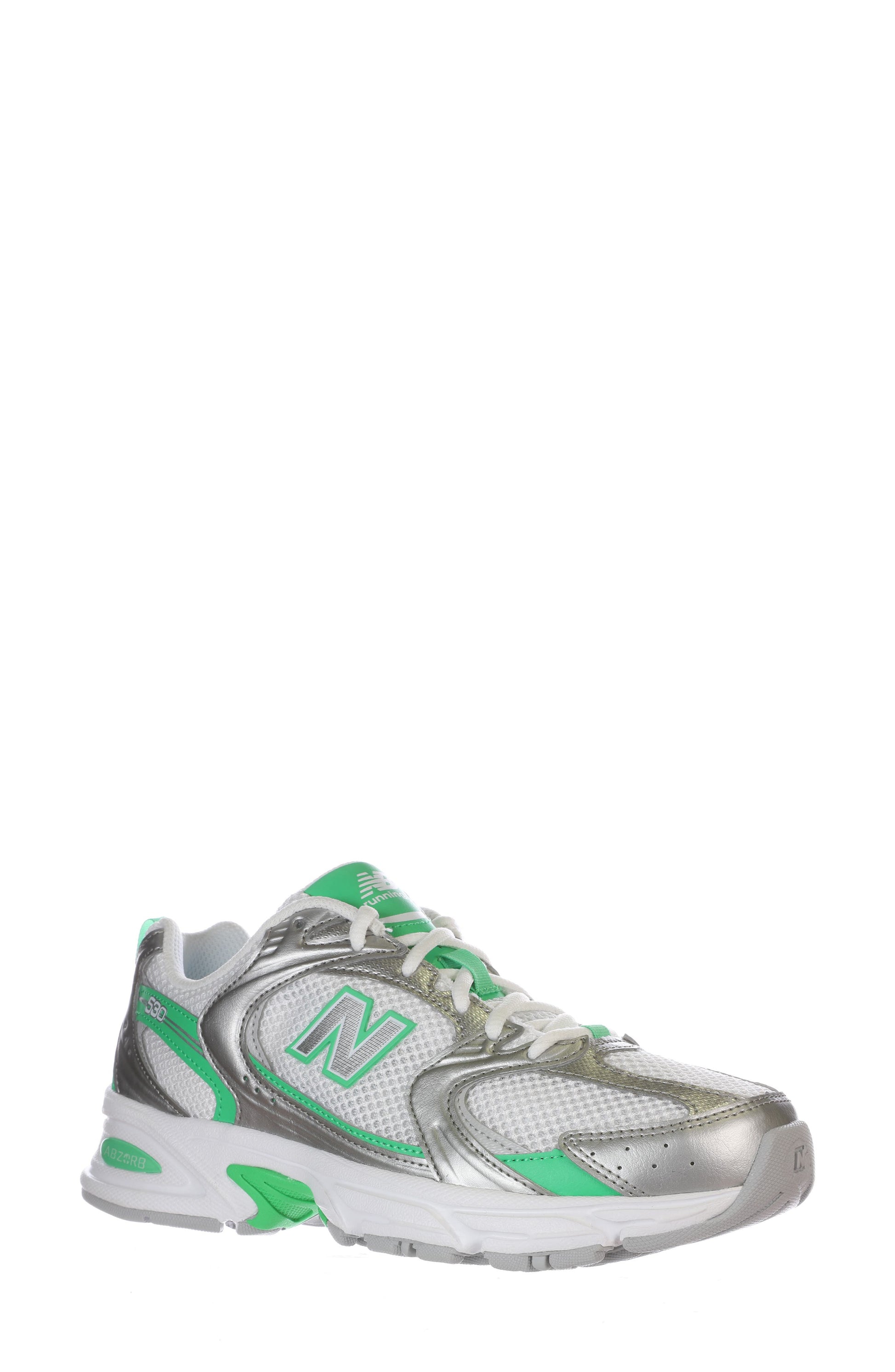 SILVER METALLIC/ GREEN APPLE