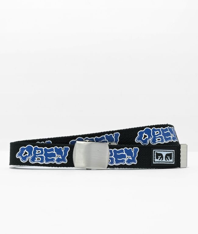 Obey Wavy Black Web Belt
