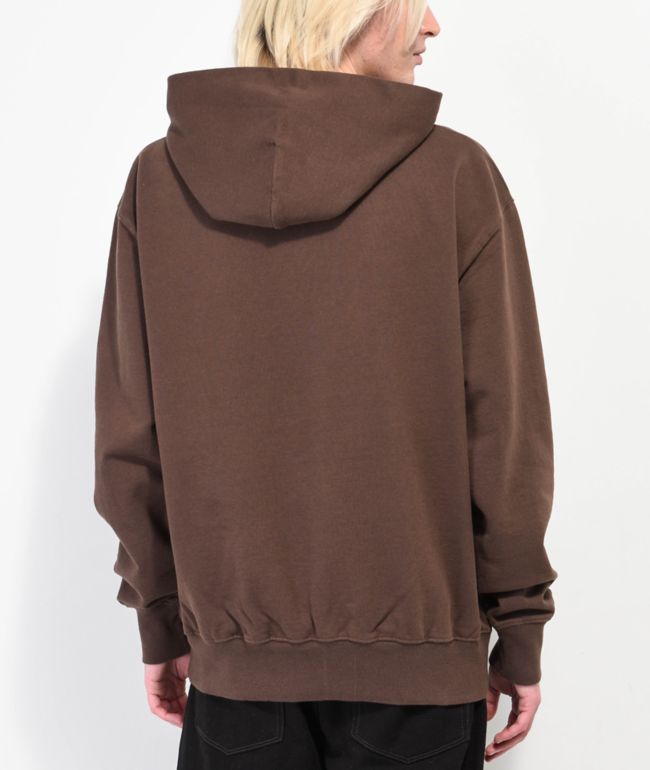 Shaka Wear Los Angeles Garment Dye Mocha Fleece Heavyweight Hoodie
