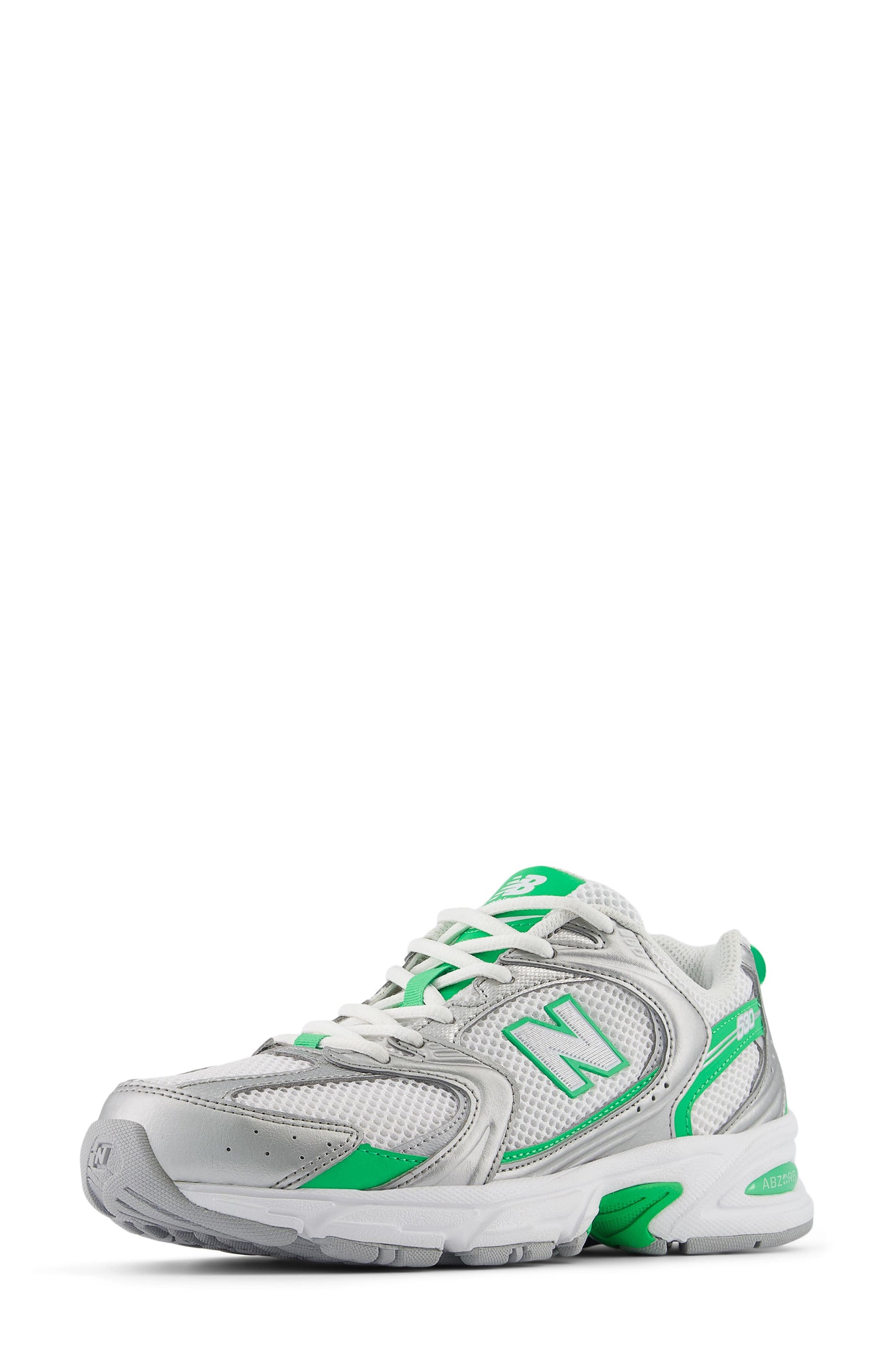 SILVER METALLIC/ GREEN APPLE