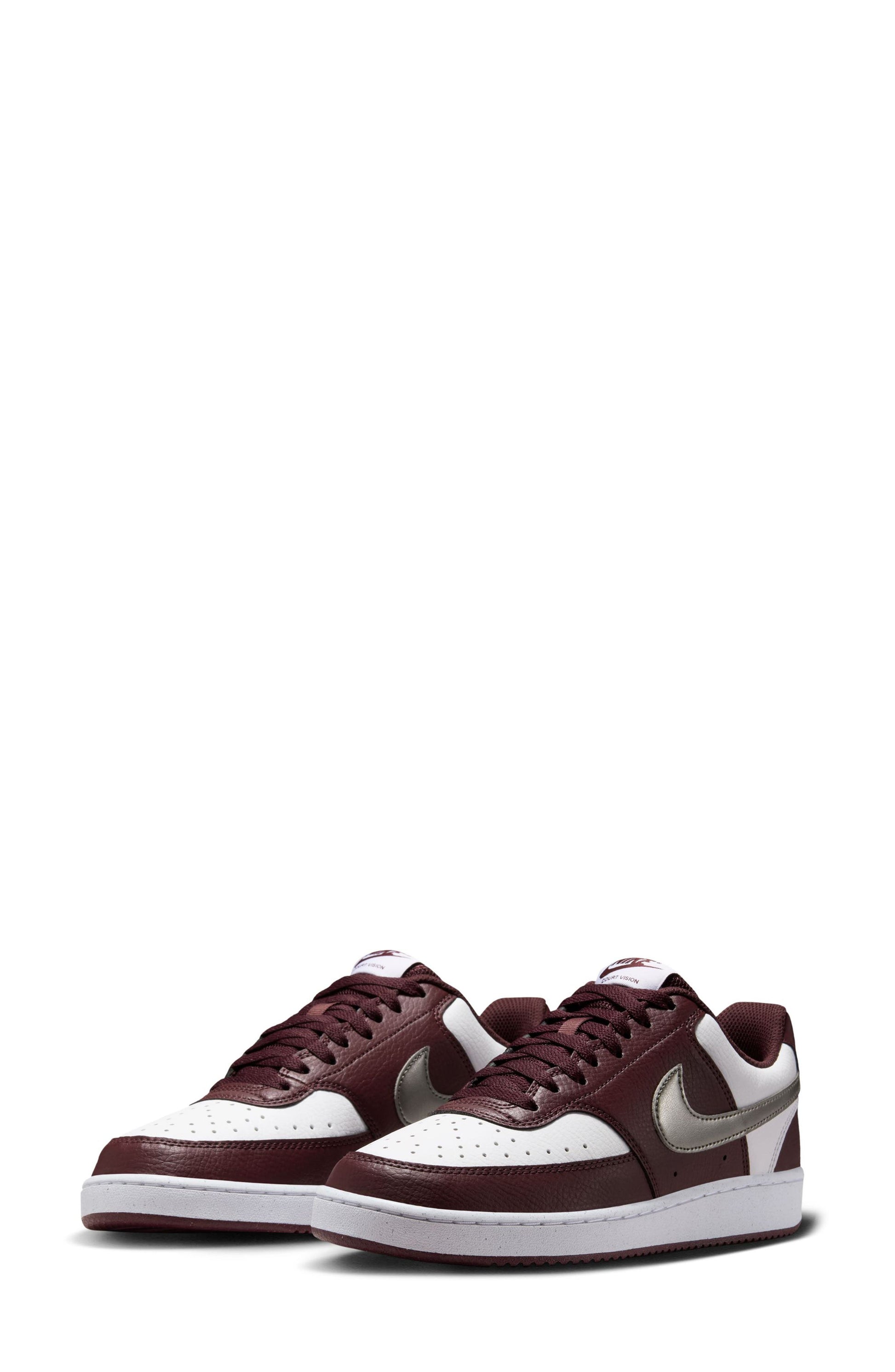 WHITE/ PEWTER/ BURGUNDY
