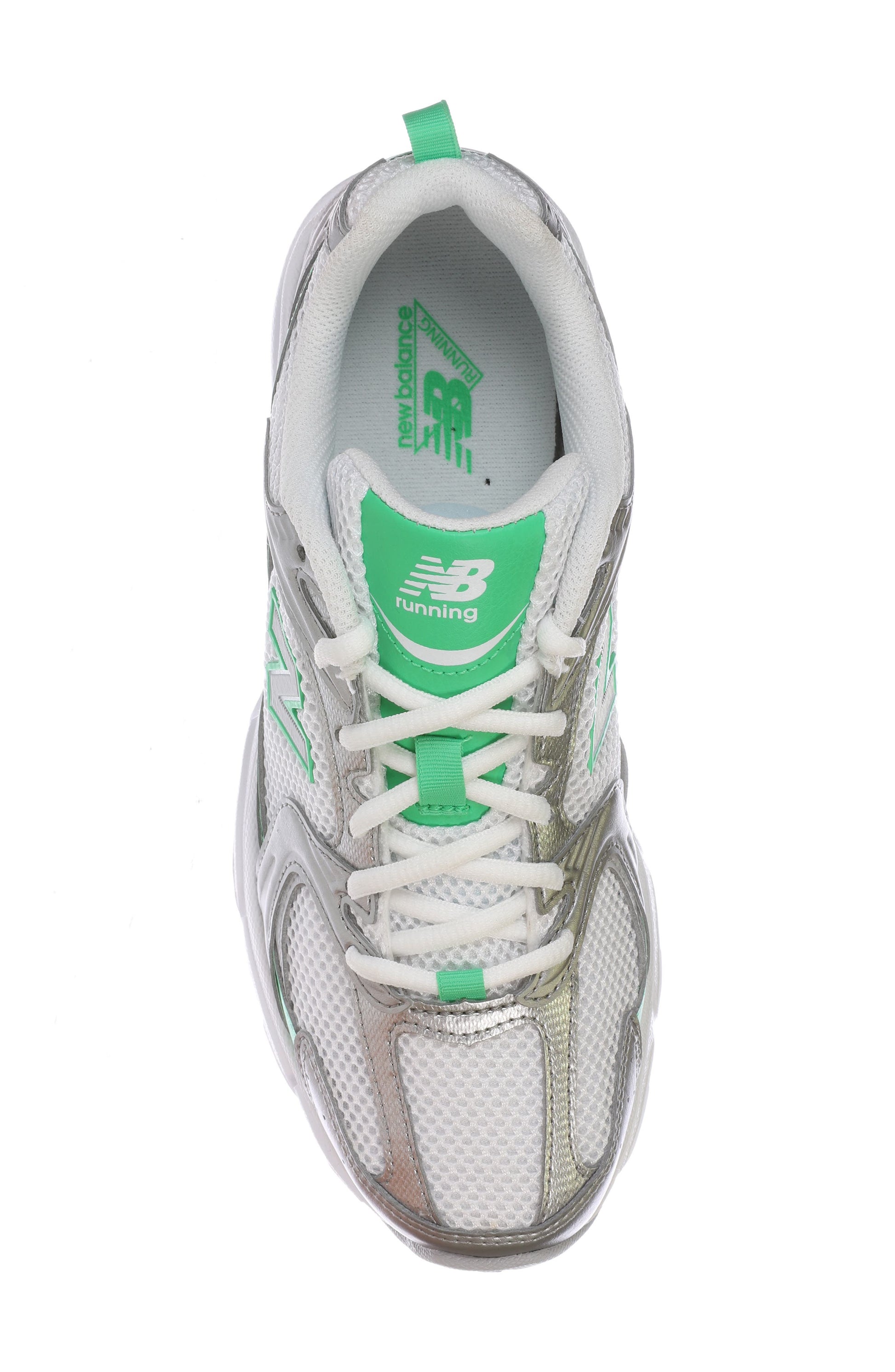 SILVER METALLIC/ GREEN APPLE